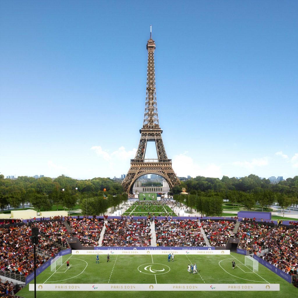 パリオリンピック　ブラインドサッカー競技場イメージ