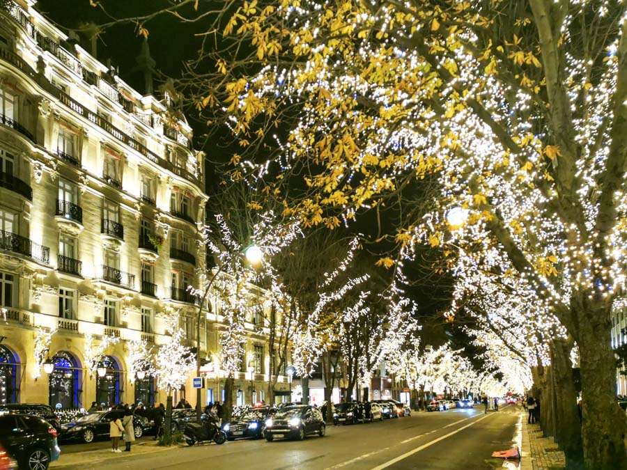 パリのクリスマス／モンテーニュ通り