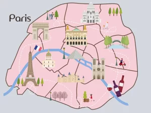 パリの人気観光地と地図